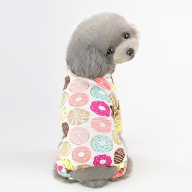 Pet Pajamas For Small & Medium Dogs; Cute Dog Pajamas Cat Jumpsuit; Pet Apparel; pet clothing (Color: donut, size: Xl)